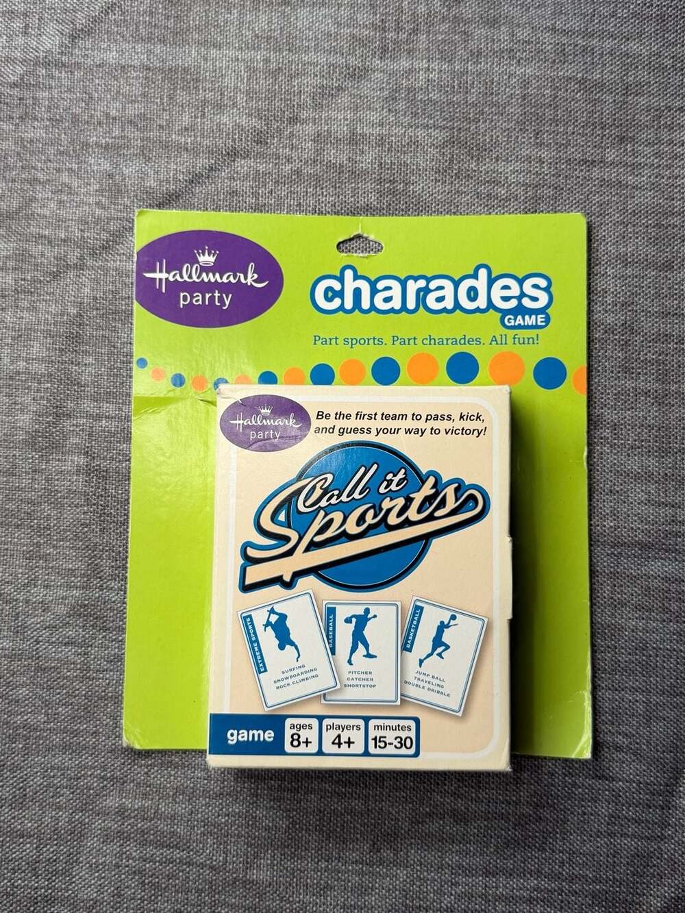 Hallmark Party Call It Sports Charades Card Game